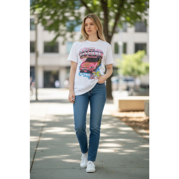 Anti Social Social Club Tops - Anti Social Social Club 747 Get Weird White Pink Graphic Short Sleeve Tee M